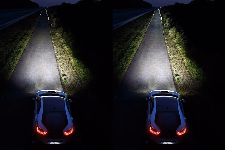 ¿Hasta dónde iluminan la carretera los faros?