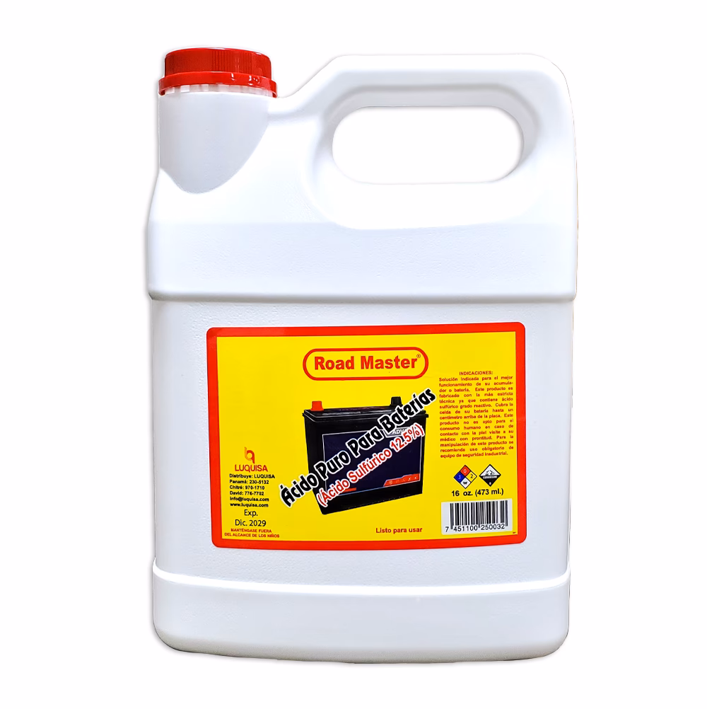 ¿Qué tipo de ácido lleva la batería de un carro?