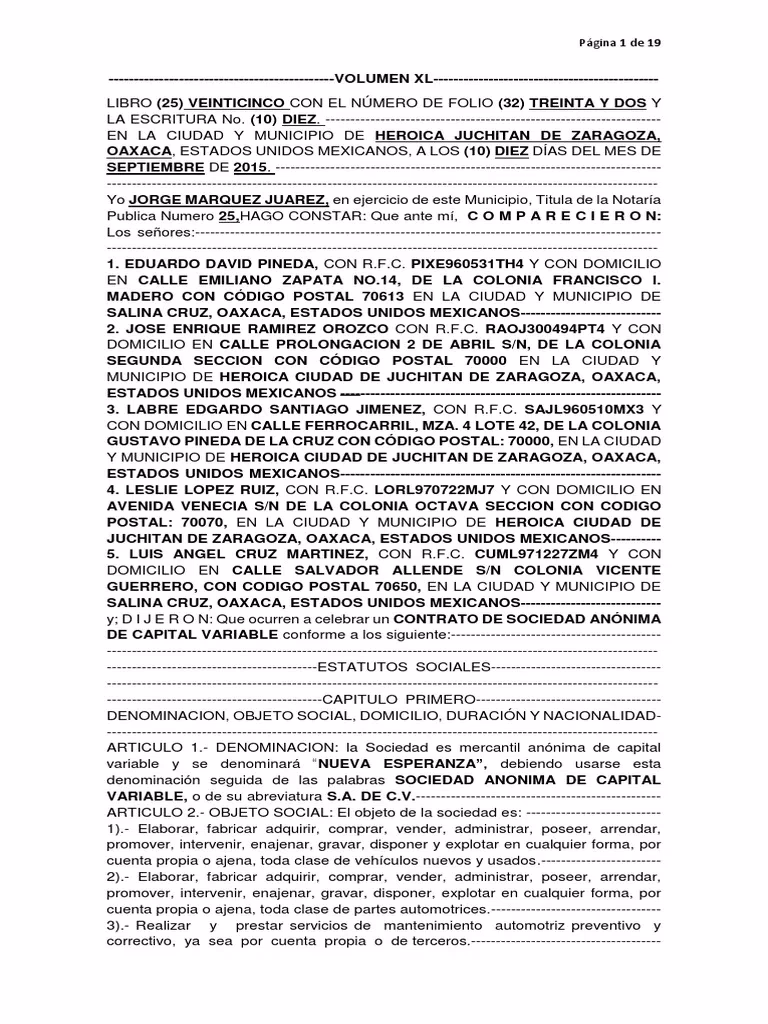 ¿Cómo saber cuál es el acta constitutiva?