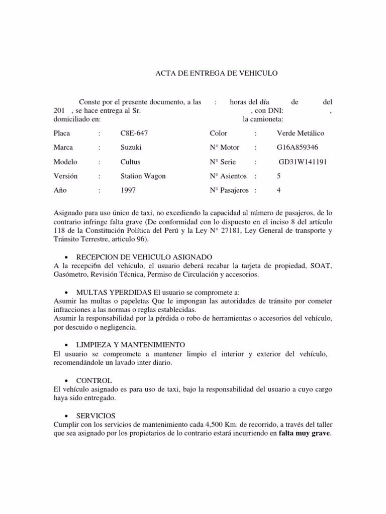 ¿Cómo hacer un acta de entrega de un local?