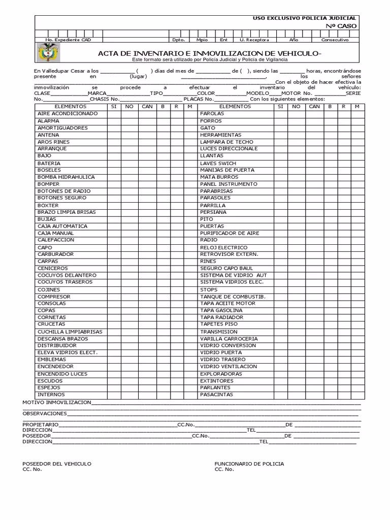 ¿Qué es un inventario de vehículos?