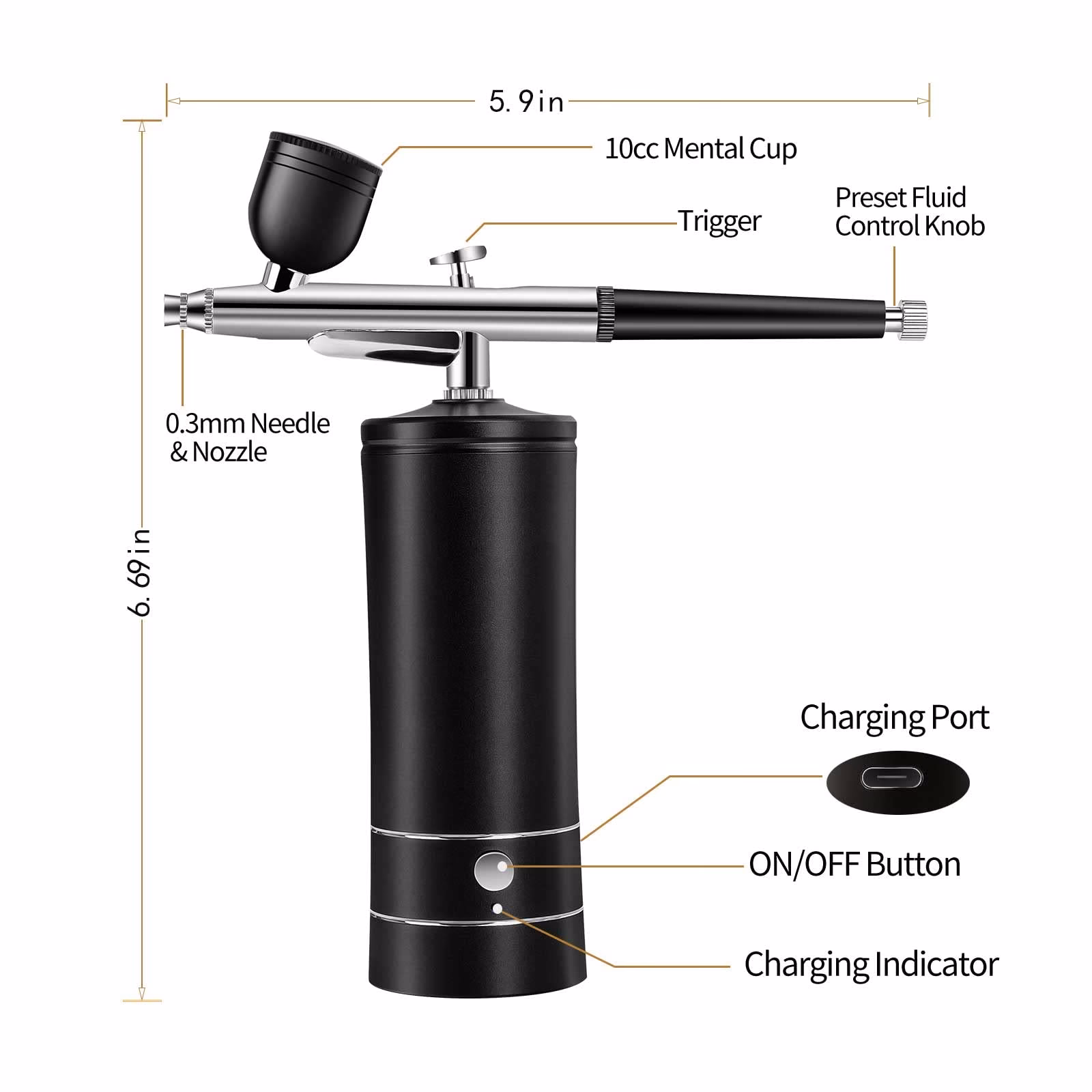 ¿Cuántos psi se necesitan para pintar con un aerógrafo?