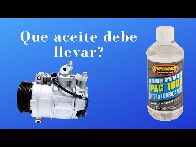 ¿Qué pasa si le pongo aceite de carro a mi compresor?