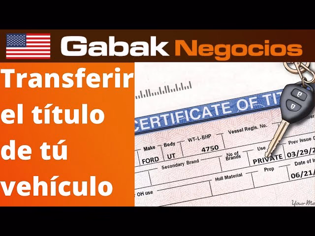 ¿Dónde sacar el título del auto?