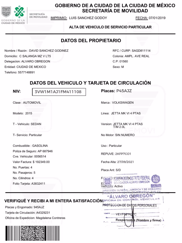 ¿Qué es la alta del vehículo?