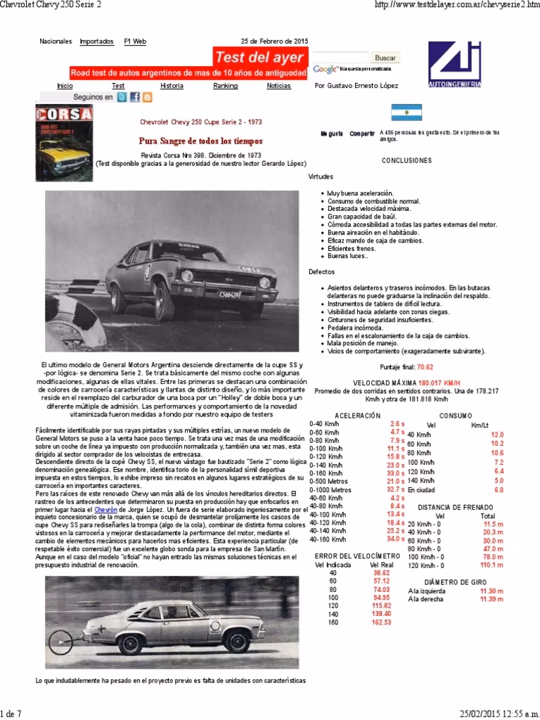 ¿Qué tipo de auto es el Chevy?