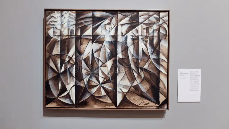 What style of art did Giacomo Balla's abstract speed sound used?