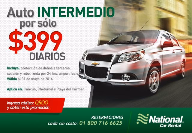 What is considered an intermediate rental car?