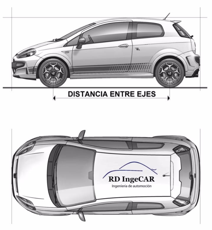 ¿Cómo puedo medir la distancia entre ejes de mi vehículo?