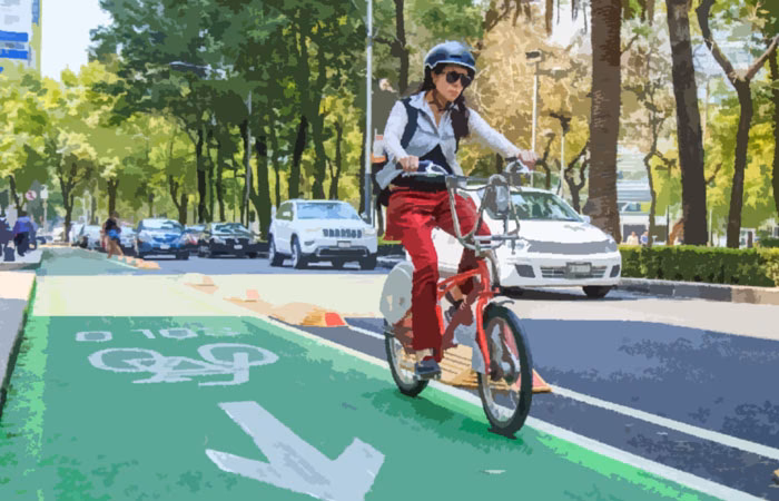 ¿Qué porcentaje de personas usan bicicleta en México?