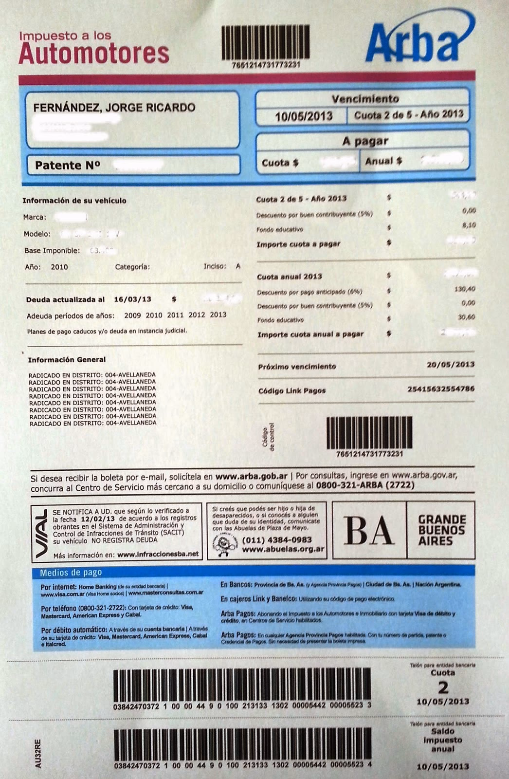 ¿Cómo obtener comprobante de pago Arba?