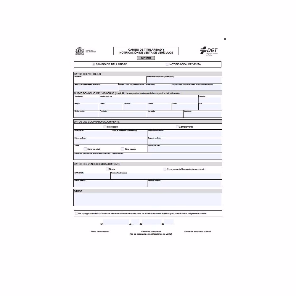 ¿Qué hacer para cambiar la titularidad de un vehículo?