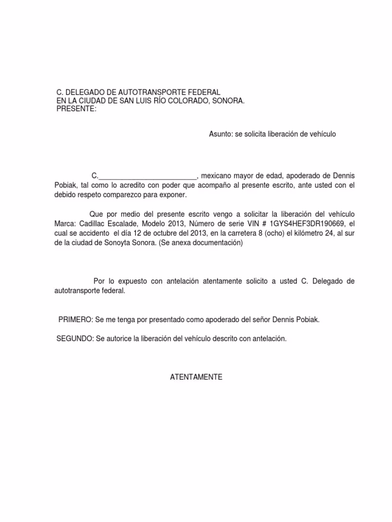 ¿Cómo se hace la liberación de un vehículo?