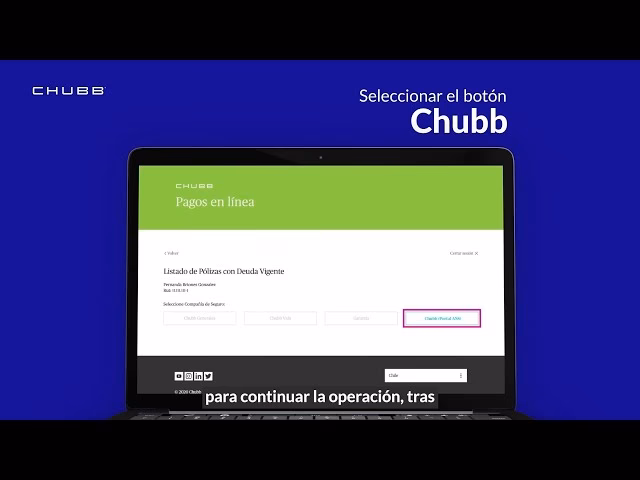 ¿Cómo pagar la póliza de Chubb?