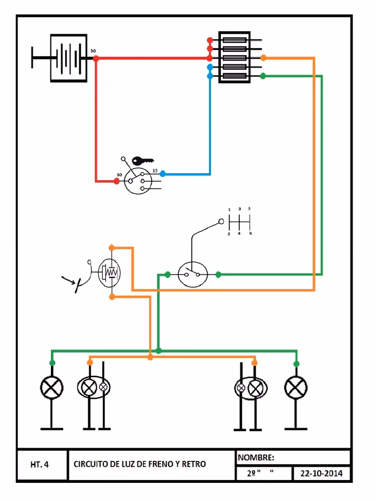 ¿Cómo funciona el interruptor de luz de reversa?
