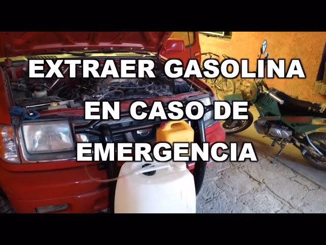 ¿Cómo sacar combustible de un depósito?