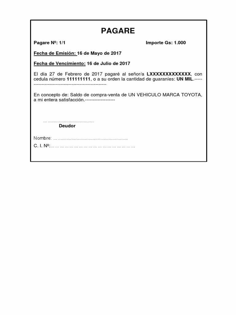 ¿Es el pagaré en un contrato de compraventa justo para todas las partes?
