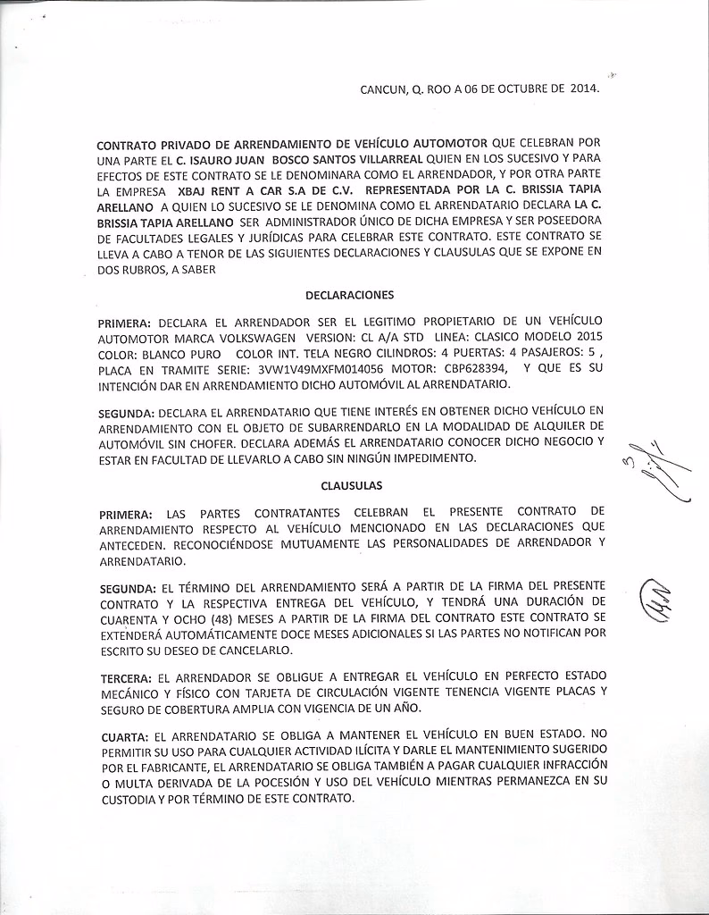 ¿Cómo obtener un contrato de arrendamiento de un coche?