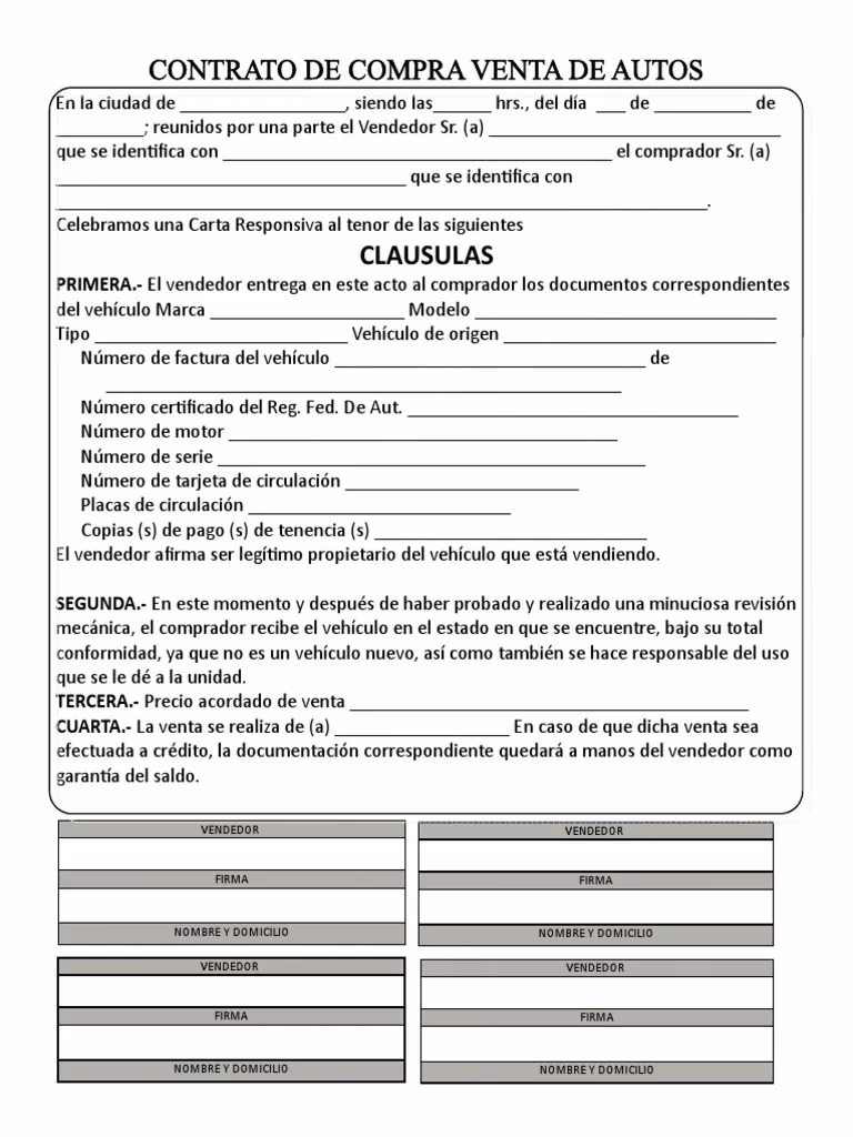 ¿Cuál es el precio total de venta de un contrato de automóvil?