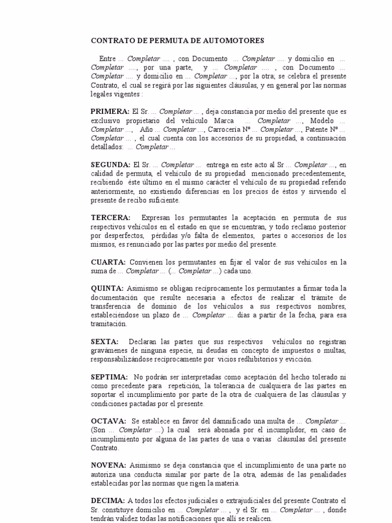 ¿Qué es una permuta de un vehículo?