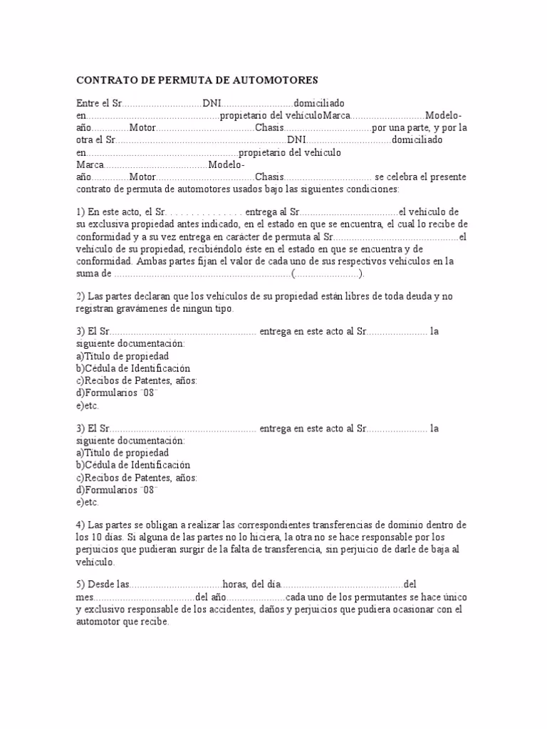 ¿Qué requisitos se necesitan para celebrar un contrato de permuta?