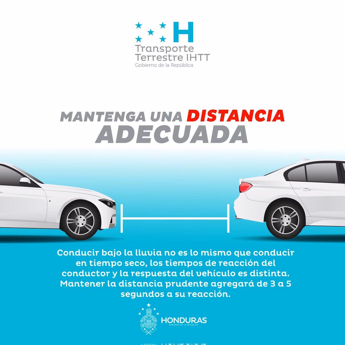 ¿Qué distancia debe haber entre un auto?