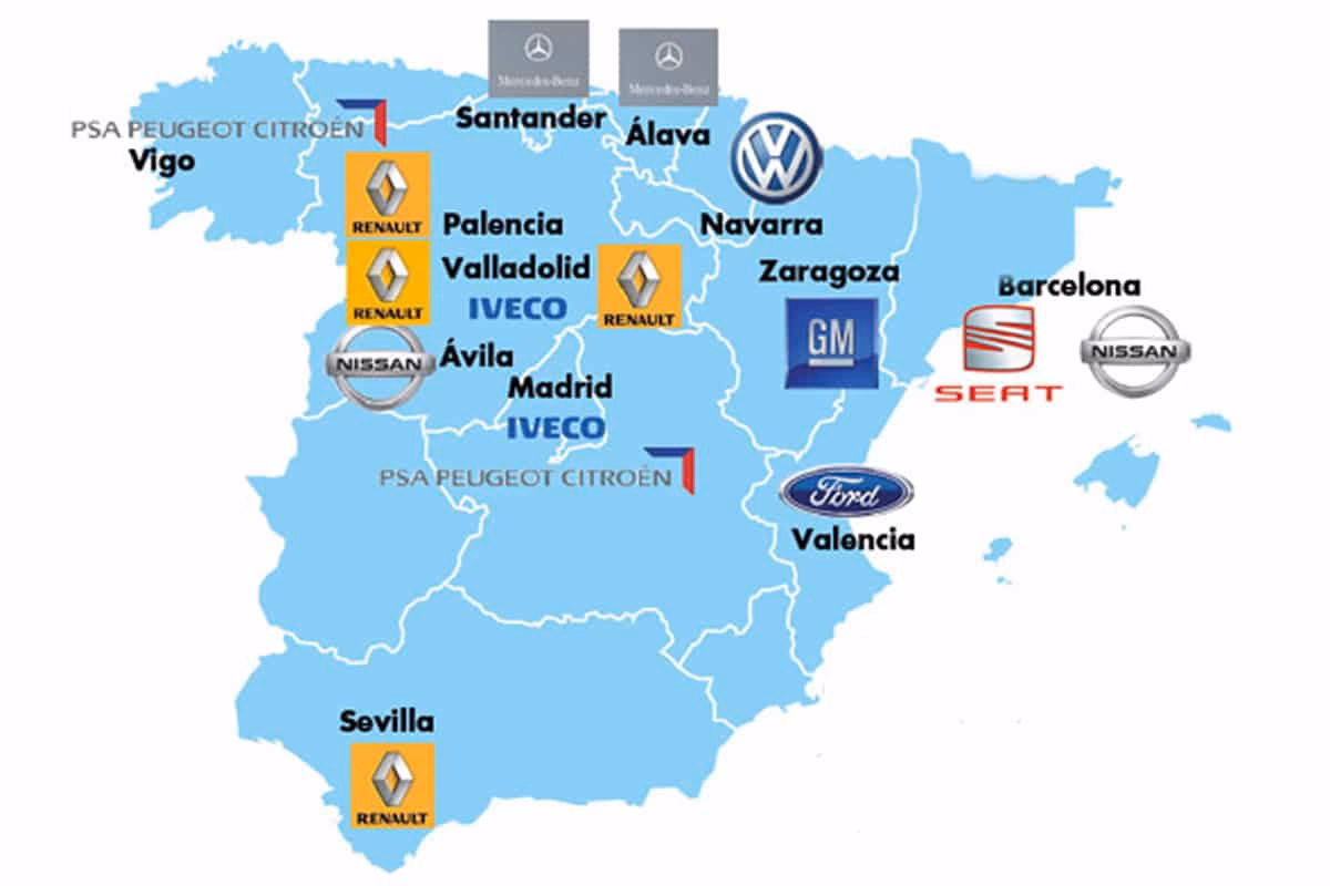 ¿Cuáles son algunas fabricas españolas de coches?