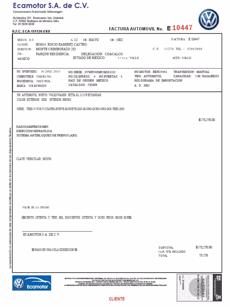 ¿Cómo puedo ver mi factura de Volkswagen?