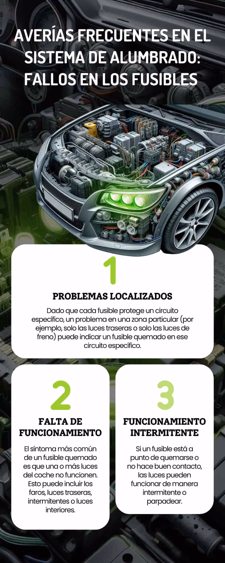 ¿Qué fallas más comunes suelen pasar en el sistema de luces automotrices?