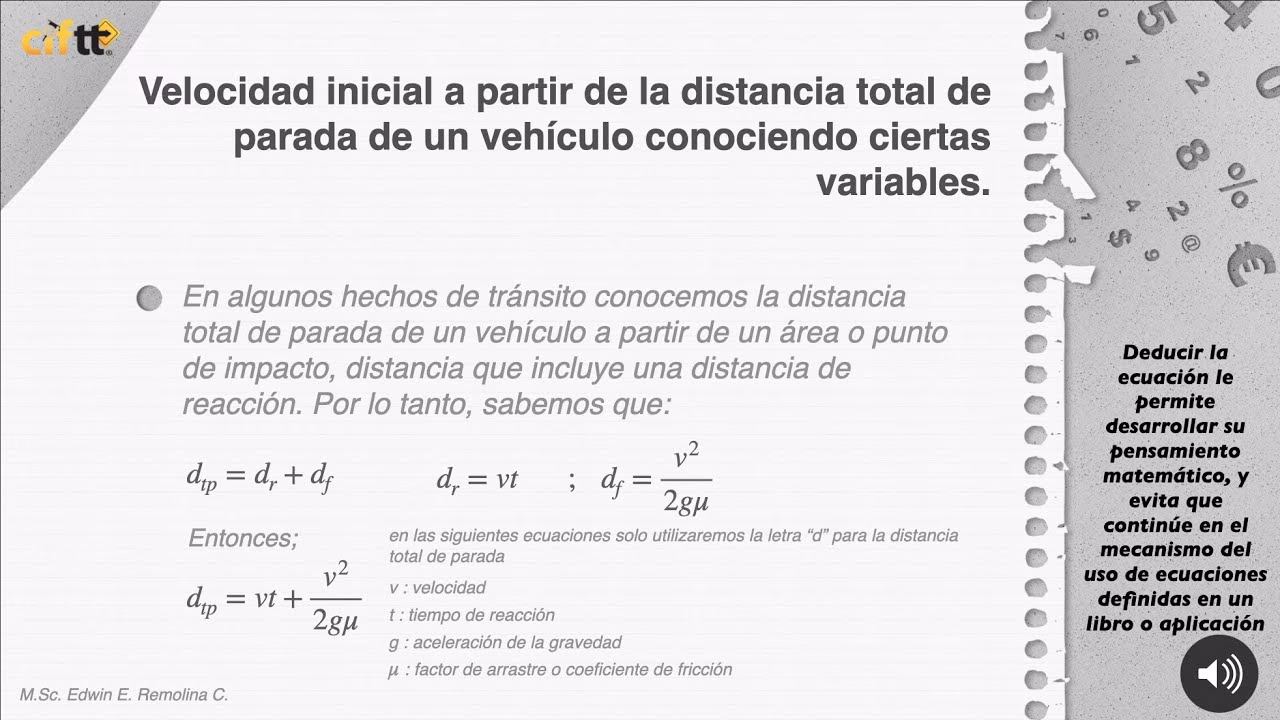 ¿Cuál es la fórmula para calcular la velocidad de un vehículo?