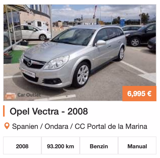 Sind Gebrauchtwagen in Spanien günstiger?