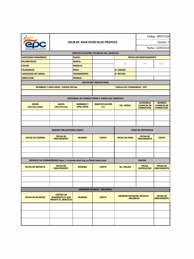 ¿Cómo hacer una hoja de vida de un conductor?