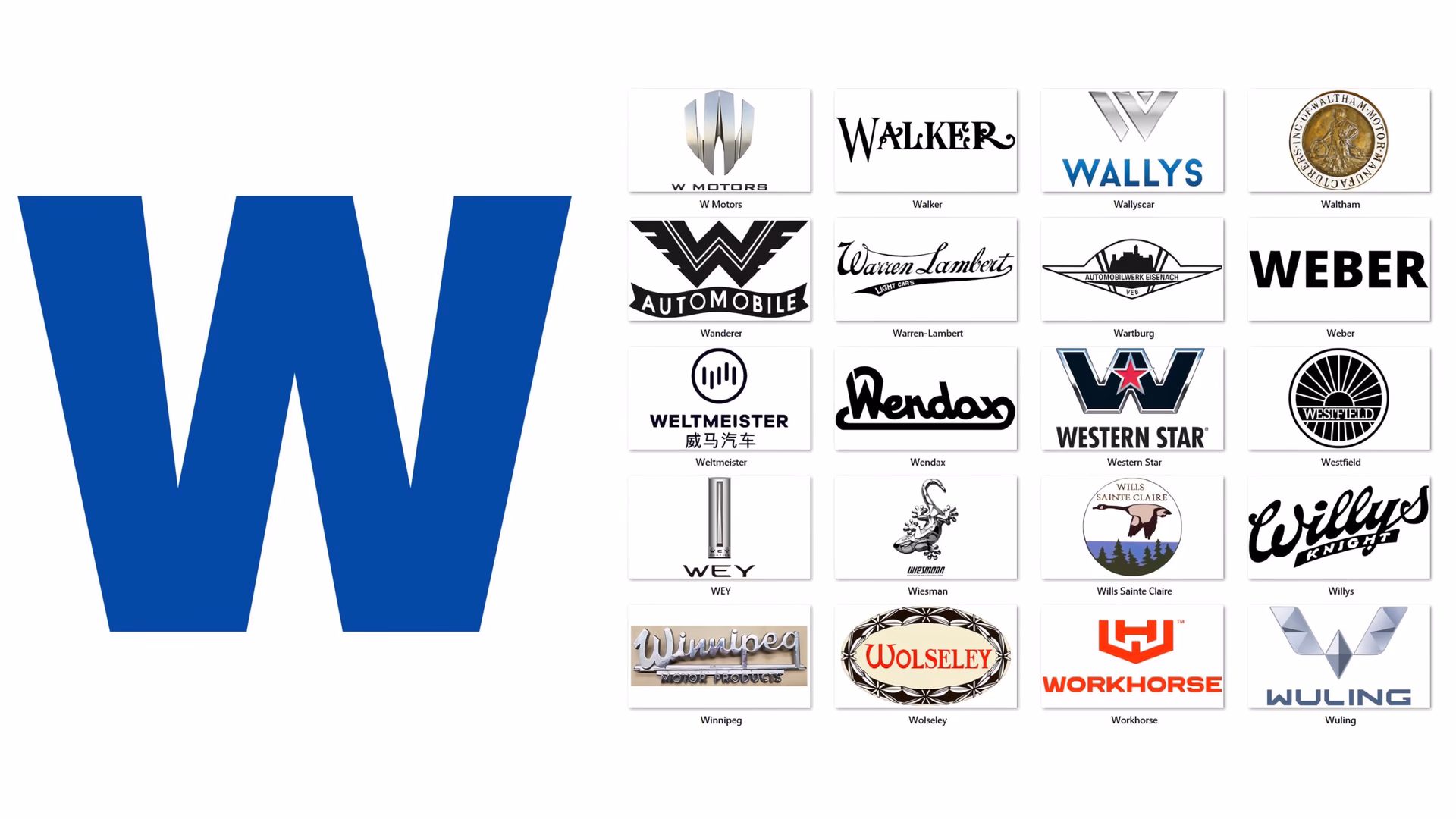 ¿Qué carro tiene W?