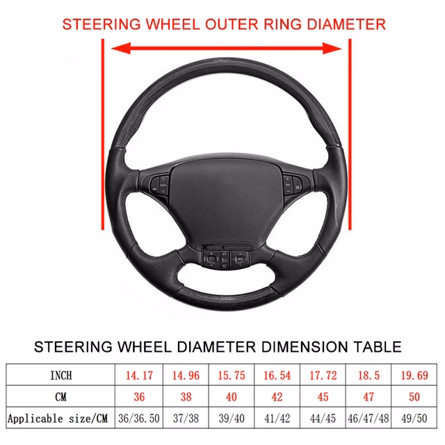 ¿Qué medidas tiene un volante de carro?