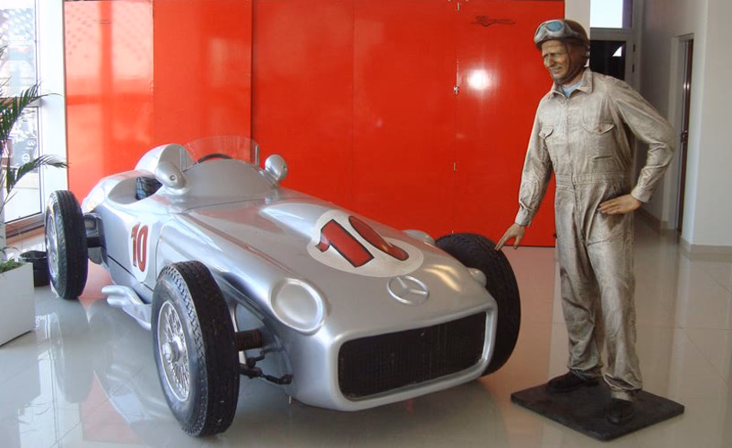 ¿Dónde se encuentra el auto de Fangio?