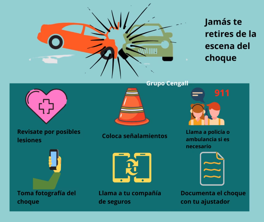 ¿Qué es lo primero que hay que hacer en caso de accidente de tránsito?