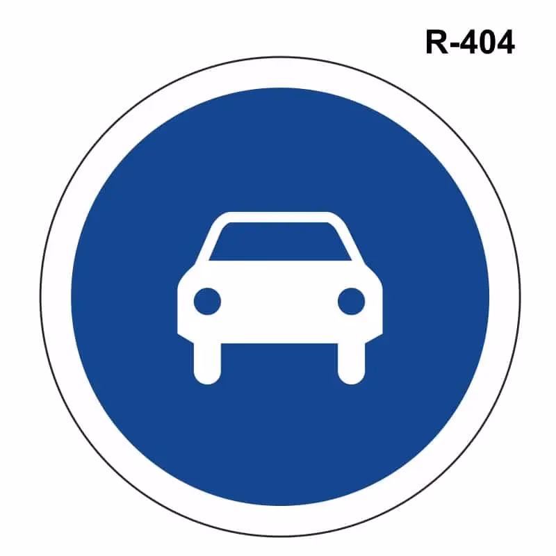 ¿Qué significa esta señal de vía reservada para automóviles?