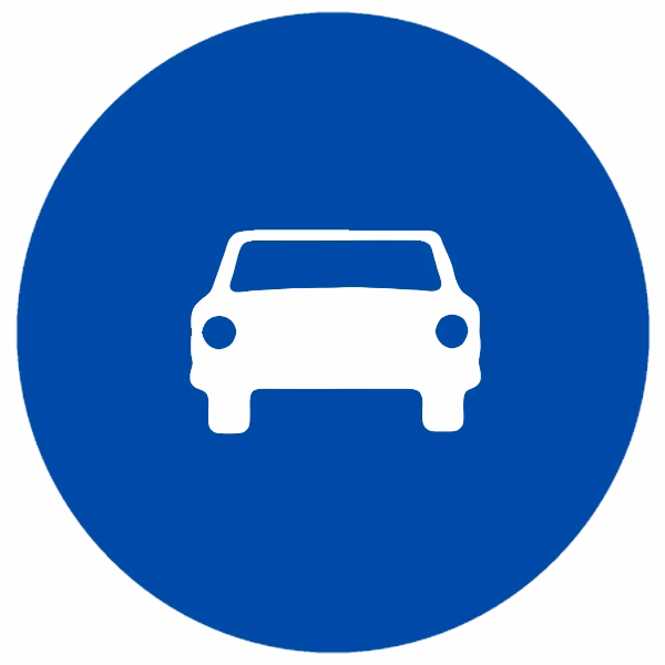 ¿Quién no puede circular por una vía para automóviles?