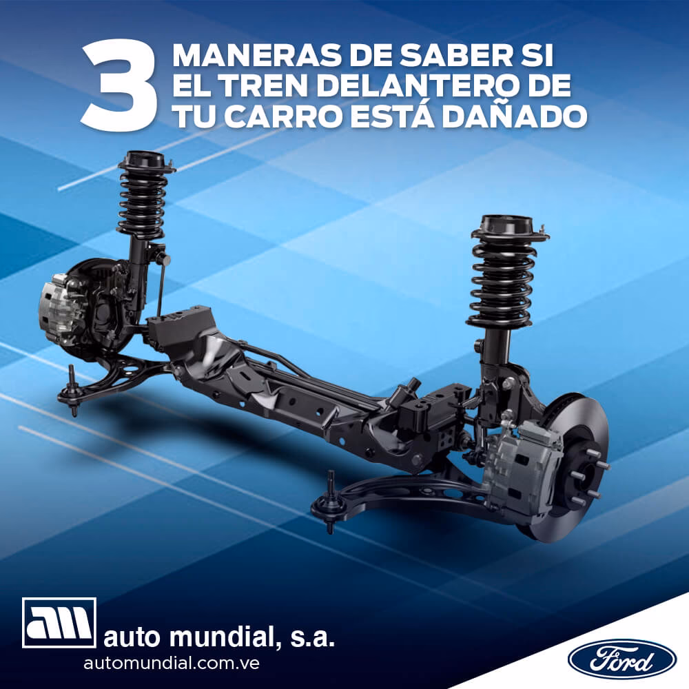 ¿Cuáles son los componentes del tren delantero de un carro?